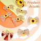 Accessoires d'ornement de nœud papillon en lin DIY-WH0430-069-4