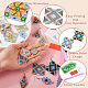 Pandahall DIY Diamond Painting Rhombus & Triangle Dangle Earring Kits DIY-TA0004-97-4