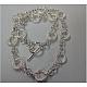 Trendy Silver Plated Brass Bridal Party Jewelry Sets SJEW-BB08957-4