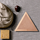 MDFウッドボード  セラミック粘土乾燥ボード  セラミック作成ツール  三角形  淡い茶色  16.9x19.5x1.5cm FIND-WH0110-664K-5