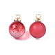 Two Tone Transparent Spray Painted Glass Pendants GLAA-N035-020A-C05-2