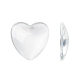 Cabuchones de corazón de cristal transparente GGLA-R021-25mm-1
