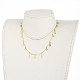 Brass Curved Bar Link Chain Necklaces X-NJEW-JN03072-4