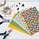Лист ткани из искусственной кожи с рисунком подсолнуха DIY-WH0399-13-4