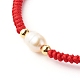Perline di perle bracciali con cordino in filo di nylon regolabile BJEW-JB06397-01-4
