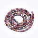 Natural Red Corundum/Ruby and Sapphire Bead Strands G-T108-38-2