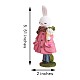 Resina in piedi coniglio statua coniglietto scultura da tavolo coniglio figurine per prato giardino tavolo decorazione della casa (rosa) JX083A-2