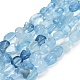 Природные Аквамарин бисер нитей G-P568-C13-01-2