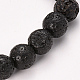 Bracelets extensibles perlés en pierre de lave naturelle BJEW-Q692-60-12mm-2