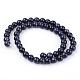 Synthetic Blue Goldstone Beads Strands G-Q462-8mm-28-2