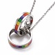 Pride Style 201 Stainless Steel Pendant Necklaces NJEW-F288-06P-1