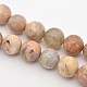 Sunstone ronde naturelle perles brins G-E302-111-14mm-1
