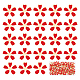 Arricraft 100pcs 5-Blütenblatt-Eisen-Emaille-Perlenkappen IFIN-AR0001-24-1