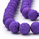 Synthetic Lava Rock Beads Strands G-S277-10mm-06-3