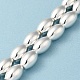 Brins de perles d'hématite magnétiques synthétiques galvanisées G-Q1009-E02-01S-1