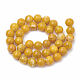 Cuentas de perlas de ágata craqueladas naturales teñidas G-T100-02G-2