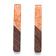 Grandes colgantes de resina transparente y madera de nogal RESI-N025-034-A05-2