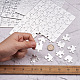 4 pièces 4 style presse à chaud papier puzzle d'artisanat de transfert thermique DIY-TA0003-58A-6