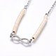 304 Stainless Steel Pendant Necklaces NJEW-F223-36-3