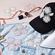 AHADEMAKER 8Pcs 2 Colors ABS Imitation Pearl Iron on Sakura Patches DIY-GA0003-37-5