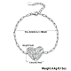 Bracelets chaînes torsadées en argent sterling 925 rhodié UH9338-2-1