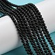 Brins de perles d'onyx noir naturel G-Q004-C01-01-2