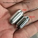 Matte 304 Stainless Steel Barrel Magnetic Clasps with Glue-in Ends X-STAS-E089-06D-2