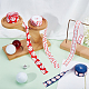 PH Pandahall 20 Yard Baseball-Bänder 4 Stile 7/8 Sportball-Band rot weiß Band mit Drahtrand Ripsband Stoffbänder für Weihnachtsbaumschmuck Kranz Schleifen Verpackungszubehör 22 mm OCOR-PH0001-81-5