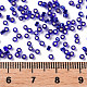 Perles de rocaille rondes en verre transparent bleu nuit 11/0 grade a X-SEED-Q007-F44-3