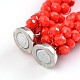 Faceted Abacus Glass Beaded Bracelets BJEW-L518-B03-3