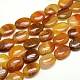 Natural Striped Agate/Banded Agate Oval Bead Strands G-L175B-04-1