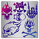 GORGECRAFT 6.3 Inch Skull Metal Stencil Stainless Steel Painting Template Journal Tool for Painting Wood Burning Pyrography and Engraving Home DIY Decoration Art Craft Supplies DIY-WH0238-053-1
