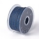 編み紐  革のアクセサリーコード  ジュエリーDIY製版材料  ミディアムブルー  3mm  約21.87ヤード（20m）/ロール WL-I004-3mm-B-02-2