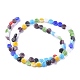 Flat Round Handmade Millefiori Glass Beads X-LK-R004-51-2
