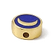 Real 18K Gold Plated Brass Enamel Beads KK-A170-01G-01-2