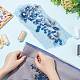 Benecreat 2 Stück 3D blaue Blumen Perlen Patches PATC-BC0001-02C-3