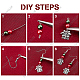 Наборы для изготовления рождественских висячих сережек «сделай сам» DIY-SC0019-35-4
