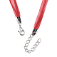 Waxed Cord and Organza Ribbon Necklace Making NCOR-T002-162-3