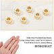 BENECREAT 20Pcs Matte Style Rondelle Brass Beads KK-BC0004-46-3