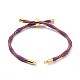 Bracelets argentés en corde de nylon MAK-C003-03G-15-4