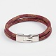 PU Leather Cord Bracelets X-BJEW-D389-05-1
