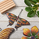 Crafans 3D 3Pcs 3 Style Butterfly & Flower Iron Ornaments AJEW-CF0001-12B-4