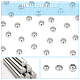 UNICRAFTALE 60pcs 3 Sizes Rondelle Beads 8-10mm Stainless Steel Loose Beads Spacer Beads Metal Beads Large Hole Beads Smooth Beads Finding for DIY Bracelet Necklace Jewelry Making STAS-UN0050-43-5