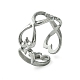 304 Stainless Steel Open Cuff Ring RJEW-L110-008P-1