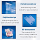 透明なプラスチックポリ塩化ビニール箱のギフト包装  防水折りたたみボックス  正方形  透明  21.4x14x0.1cm  箱：7x7x7センチメートル CON-WH0060-02B-4