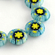 Handmade Millefiori Glass Beads Strands LK-R004-01C-1