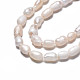 Brins de perles de culture d'eau douce naturelles PEAR-N012-03C-4