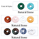 Nbeads 10 pieza 10 estilos de dijes de piedras preciosas de donut circulares naturales G-NB0003-91-4