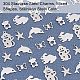 UNICRAFTALE About 84Pcs Monkey & Rabbit & Bear with Heart & Dolphin & Starfish & Butterfly 6 Mixed Animal Shapes Pendants 304 Stainless Steel Charms Hypoallergenic Laser Cut Pendants for DIY Jewelry STAS-UN0026-84-4