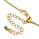 Долговечные латунные круглые ожерелья в виде змеи для женщин с покрытием из латуни NJEW-G105-03G-3